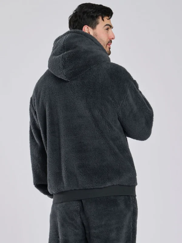 Black velvet hoodie | ZARA - Image 2